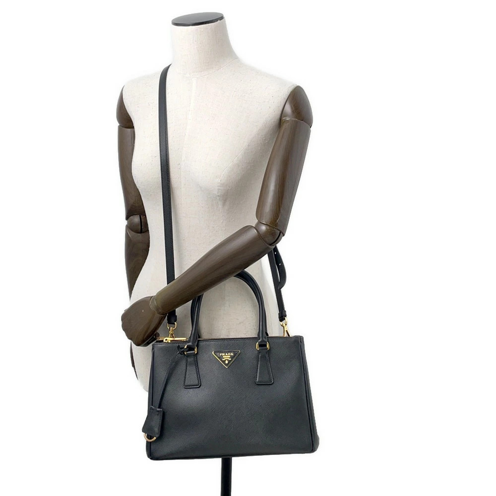 Prada Galleria Saffiano Leather Handbag Black Bag - Picture 5 of 12